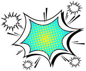 Retro Comic Style Empty Speech Bubble Banner