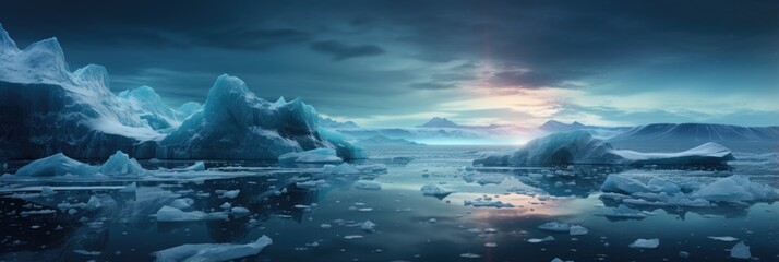 Naklejka premium landscape icebergs