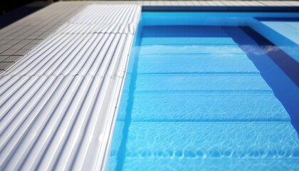 Obraz premium Swimming Pool Cover Detail for Protection and Heat