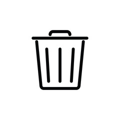 Trash bin   - vector icon garbage sign