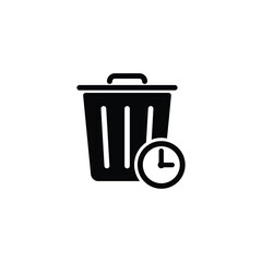 Trash bin   - vector icon garbage sign