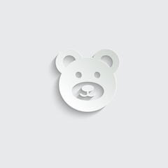 bear icon vector cartoo cute bear sign 