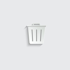 Trash bin   - vector icon garbage sign