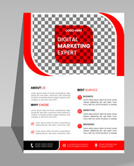 Corporate flyer design vector template, Creative and modern flyer you can used commercial business.