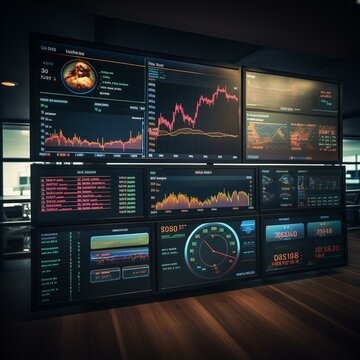 data visualization touch screen workspace forex stats stcks information