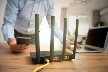 Fast and wireless internet with home router