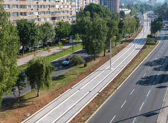 Renovated Sarajevo tram line between Skenderija--Cengic Vila