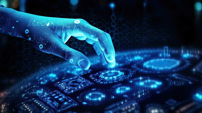 Illustration with a huma's arm working on a virtual keyboard. For banners and other prjects about networking and global communication.