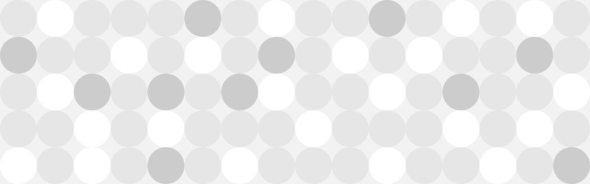 Fototapeta Seamless gray checkered pattern for textiles and wallpapers in 70s and 60s retro style. White geometric mosaic pattern in trendy scandinavian style with circles and squares.