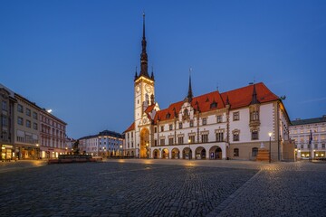 Fototapeta na wymiar Town hall and square in Olomouc