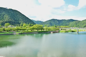 Photo sur Plexiglas Le pont Kintai 錦帯橋からの眺め　山口県岩国市
