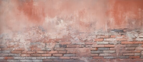 Texture of a brick wall with empty space isolated pastel background Copy space