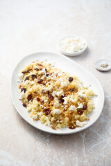 Couscous with cranberry and Feta cheese