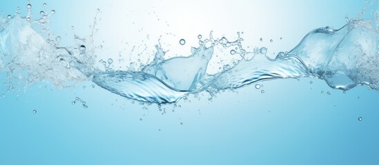 Water splash on a isolated pastel background Copy space