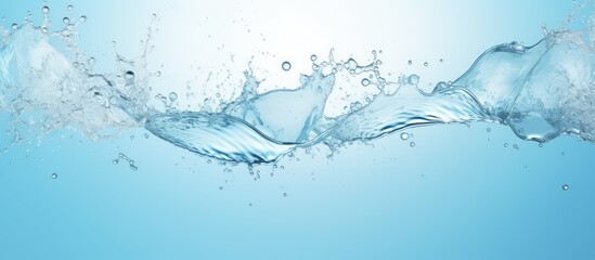 Obraz premium Water splash on a isolated pastel background Copy space