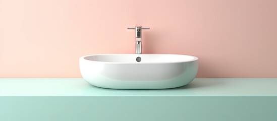 Sink isolated on a isolated pastel background Copy space computer generated image
