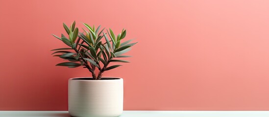 Plant pot on a isolated pastel background Copy space without plant