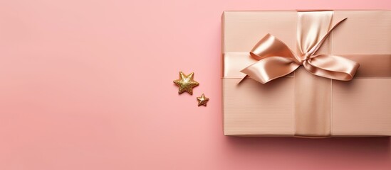 solitary present isolated pastel background Copy space