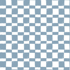 Seamless Repeat Vector Irregular Hand Drawn Doodle Checkerboard Check Grid Pattern Geometric