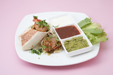 delicious wrap with dips