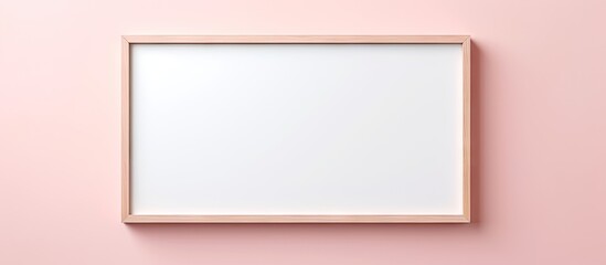 Picture frame on a isolated pastel background Copy space with path for cutting