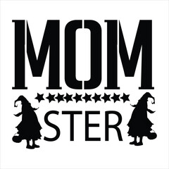 Mom ster halloween t shirt design Vector. typography and lettering art. © Md Mehedi Hasan mtr