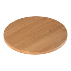 Oak Wooden Round Chopping Board Isolated on White