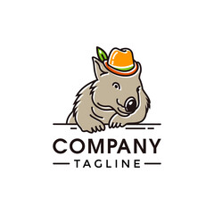 Cute squirrel colorful logo artwork