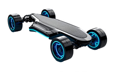 Segway Isolated on Transparent PNG Background, rendering. Generative AI