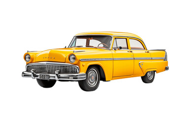 Taxi Isolated on Transparent PNG Background, rendering. Generative AI