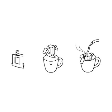 Drip Coffee bag Instructions guide how to brew pour over coffee