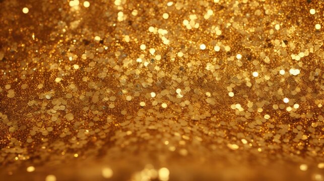 Golden background with shiny particles
