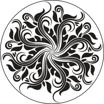 Indian Traditional and Cultural Rangoli, Alpona, Kolam, or Paisley vector line art. Bengal art India. for textile printing, logo, wallpaper	