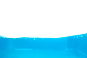 Picture of blue water taken on a white background.