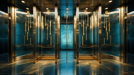 Elevator doors in constant motion,