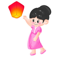 Myanmar Lighting Festival characters, lanterns, paintings