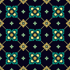 Geometric ethnic pattern seamless flower color. seamless pattern. Design for fabric,curtain,background,carpet,wallpaper,clothing,wrapping,Batik,mandalas,fabric,Vector illustration. pattern style.