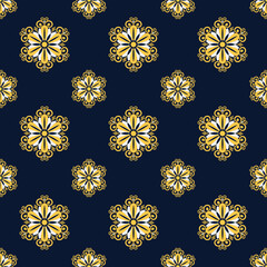 Geometric ethnic pattern seamless flower color. seamless pattern. Design for fabric,curtain,background,carpet,wallpaper,clothing,wrapping,Batik,mandalas,fabric,Vector illustration. pattern style.