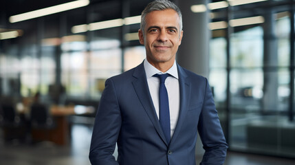 latino businessman in an office