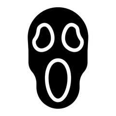 halloween face mask glyph 