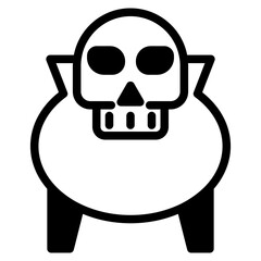 skull with cauldron dualtone 