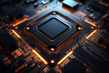 Computer microchip chip circuit board motherboard