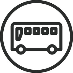 シンプルな標識の線画単品イラスト　許可車両専用