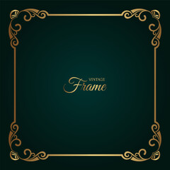 classic gold frame, vector design