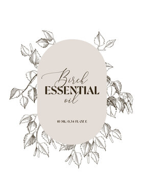 Essenrial birch oil label template