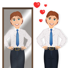 illustration of narcissist man