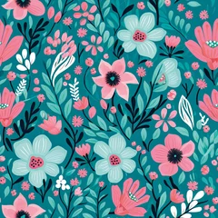 Meubelstickers A Captivating 3D Flower Seamless Pattern Collection © imane