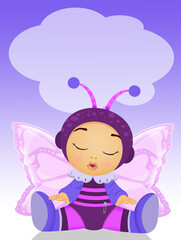 illustration of baby butterfly