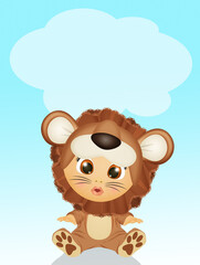 illustration of baby lion