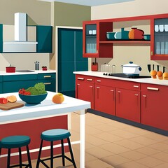 modern kitchen interior